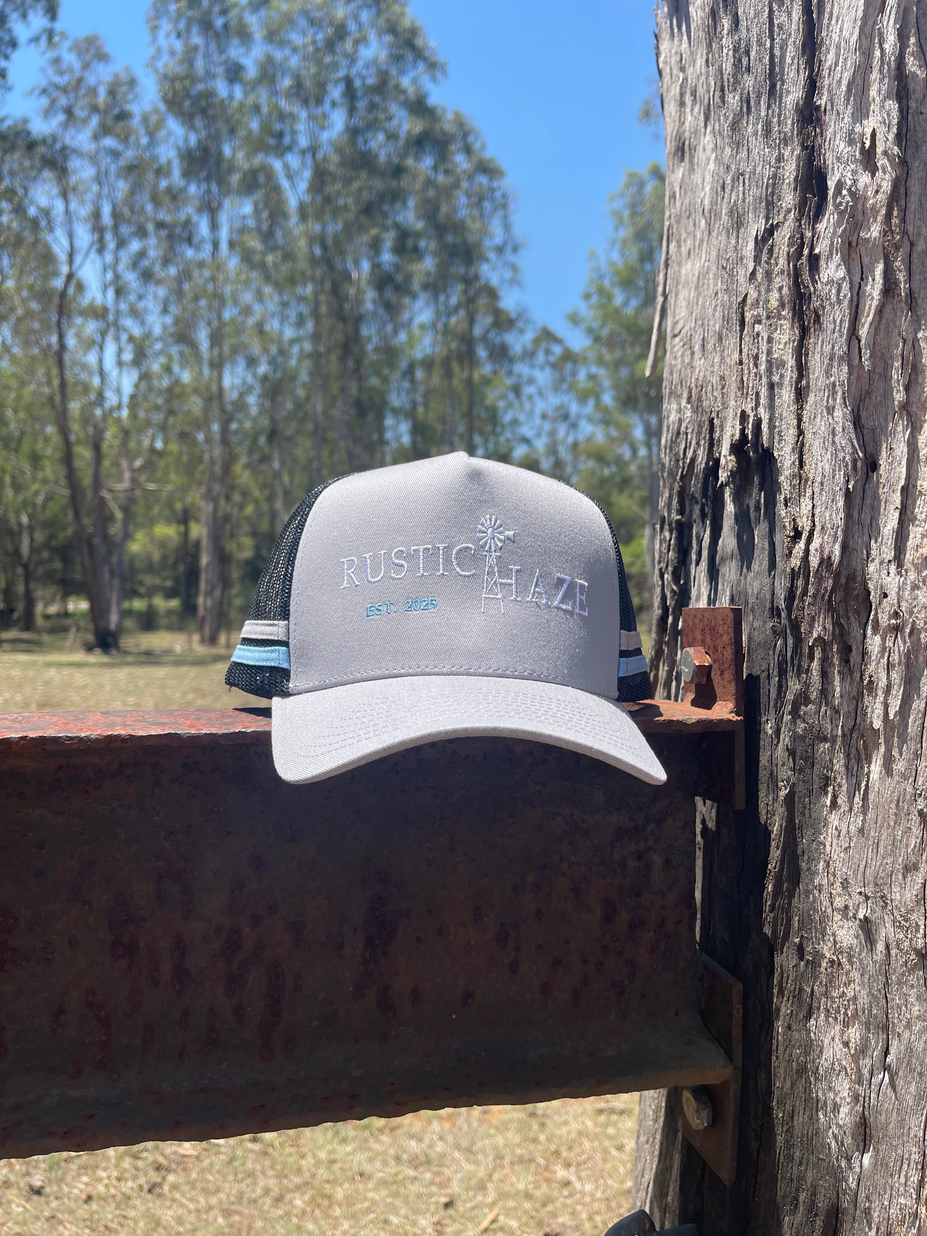 Signature Grey Trucker Hat – Rustic Haze
