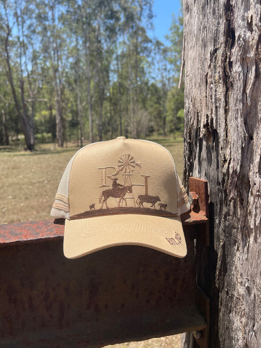 The Stockman Trucker Hat - Beige